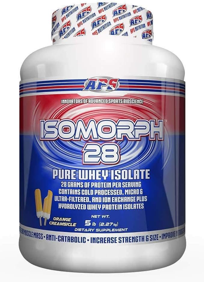 Isomorph 28 by APS Nutrition, Pure Whey Isolate Protein Powder Supplement, Strawberry Milkshake, 2 lb