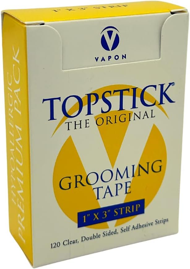 Vapon Topstick 1" X 3" - Clear Strips - New Hypoallergic Premium Pack - 120 Count