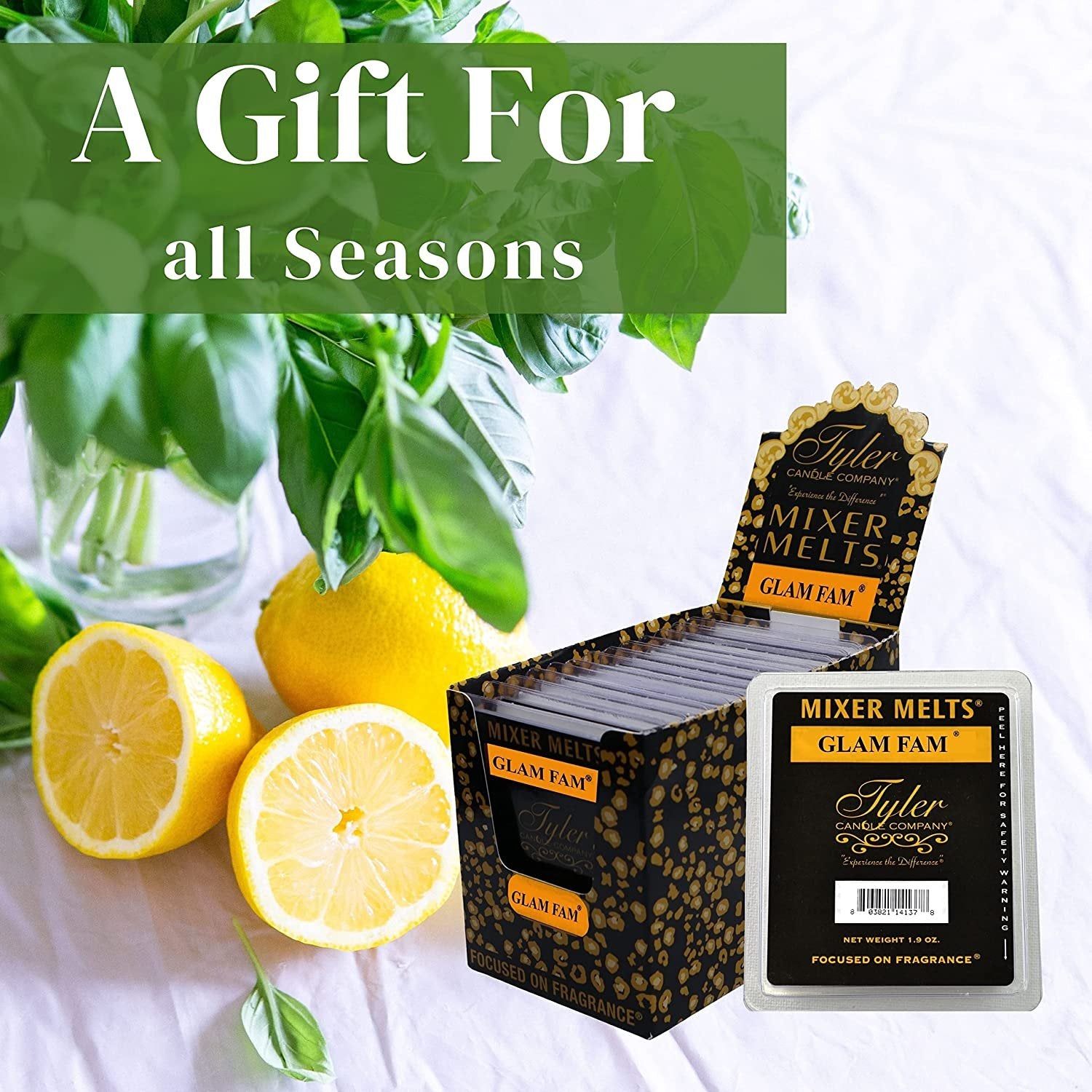 Tyler Candle Company Glam Fam Scent Wax Melts - Soy Wax Scented Mixer Melts with Essential Oils for Wax Warmer - Box of 14, 6 Bars per Melt Multi Purpose Key Chain