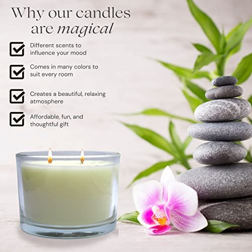 Tyler Candle Company French Market Stature Candle - Luxury Home Fragrance French Market Scented Candle - Stature Model Home Decor in Clear Glass Candle Holder - 16 Oz, 2 Wick Candle w Bonus Key Chain