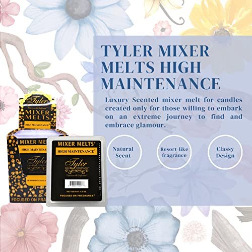 Worldwide Nutrition Tyler Candle Company High Maintenance Scent Wax Melts - Soy Wax Scented Mixer Melts with Essential Oils for Wax Warmer - Box of 14, 6 Bars per Melt Multi Purpose Key Chain