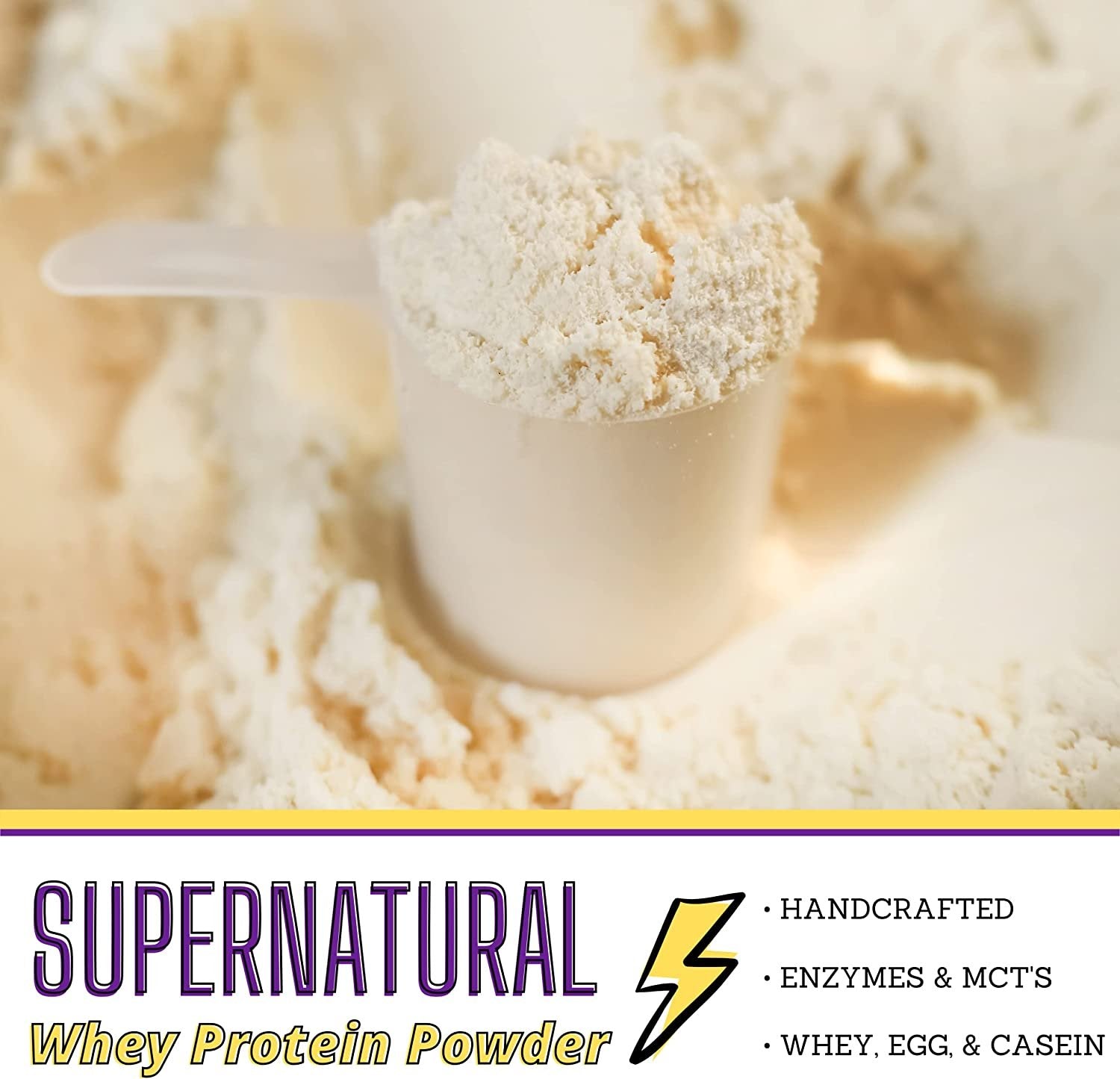 Black Magic Multi-Source Protein - Whey, Egg, and Casein Complex with Enzymes & MCT Powder - Pre Workout and Post Workout - Honey Grahms Protein Powder - 24g Protein - 2 LB with Bonus Key Chain