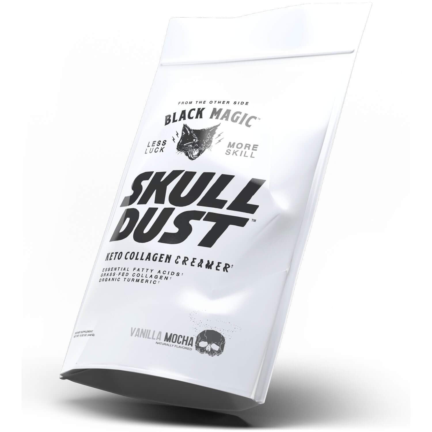 Black Magic Supply Skull Dust Keto Collagen Coffee Creamer - 20 Servings - Vanilla Mocha - 440g
