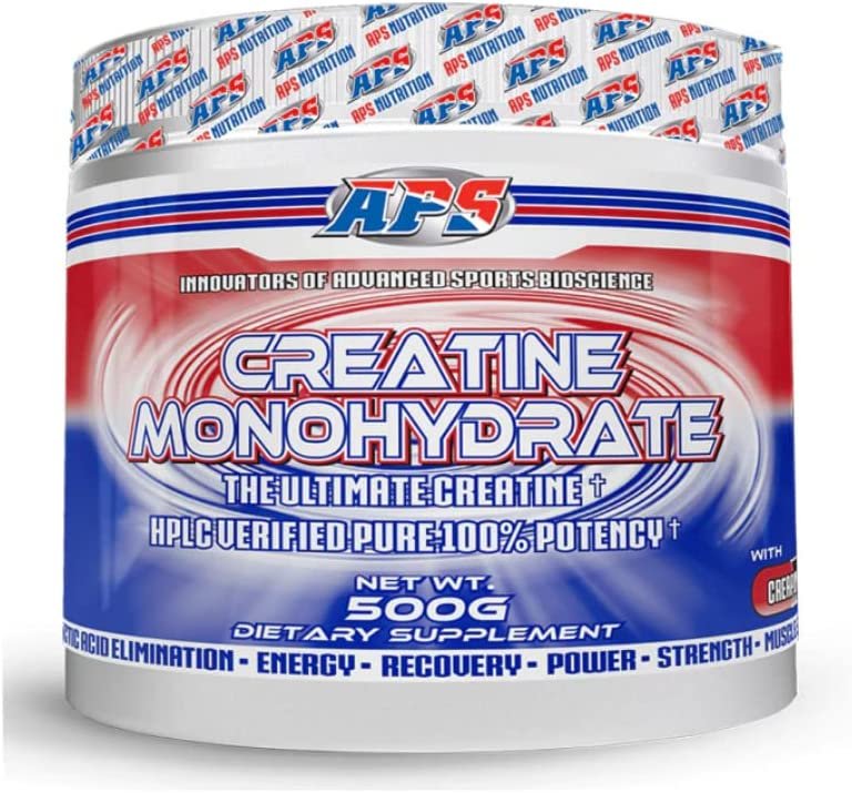 APS Nutrition Pure Creatine Monohydrate 500g - 100 Servings - Unflavored - Increased Athletic Performance and Strength for Athletes of All Ages - Volumize Muscle Tissue and Increase ATP