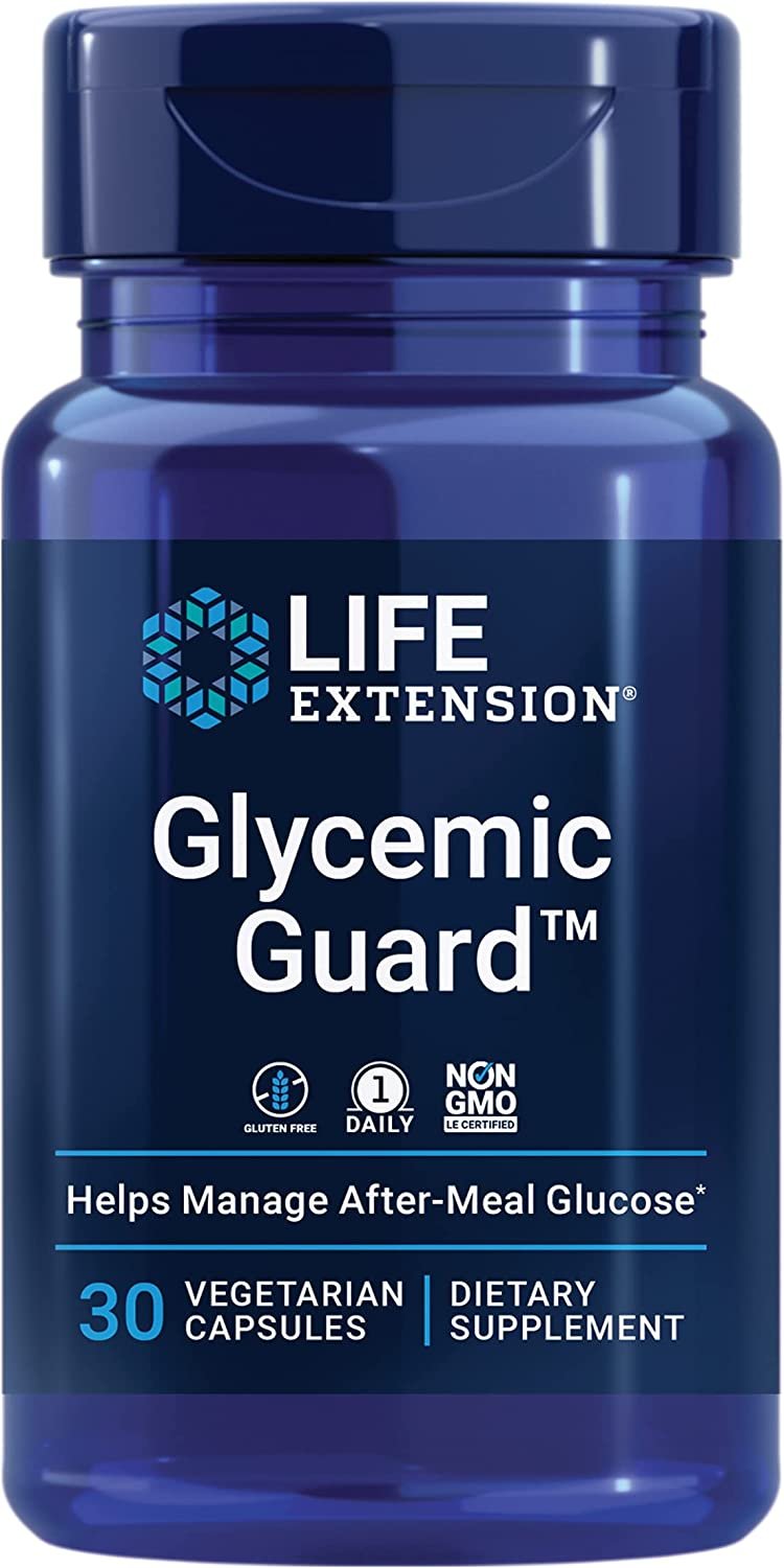 Life Extension Glycemic Guard – Glucose Metabolism Supplement Pills – with Maqui Berry and Clove Extract - Gluten-Free, Non-GMO, Once-Daily, Vegetarian – 30 Capsules