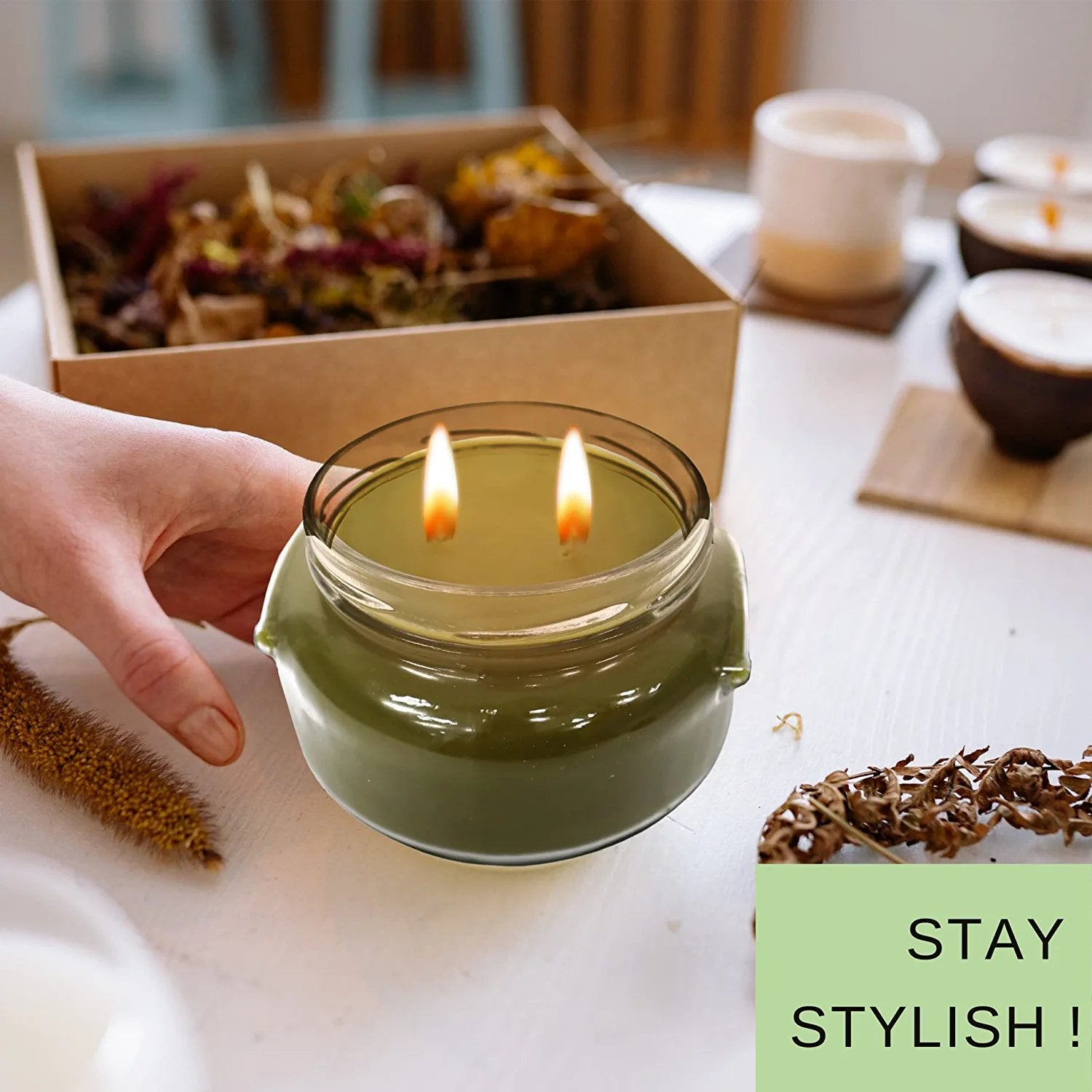 Tyler Candle Company, Seasons Greetings Jar Candle, Scented Candles Gifts for Women, Aromatherapy Candle, Luxury Candles w Essential Oils, Large Candle 11oz w Bonus Keychain