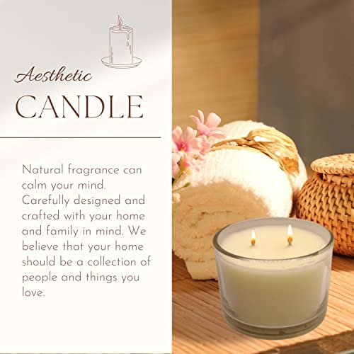 Tyler Candle Company French Market Stature Candle - Luxury Home Fragrance French Market Scented Candle - Stature Model Home Decor in Clear Glass Candle Holder - 16 Oz, 2 Wick Candle w Bonus Key Chain