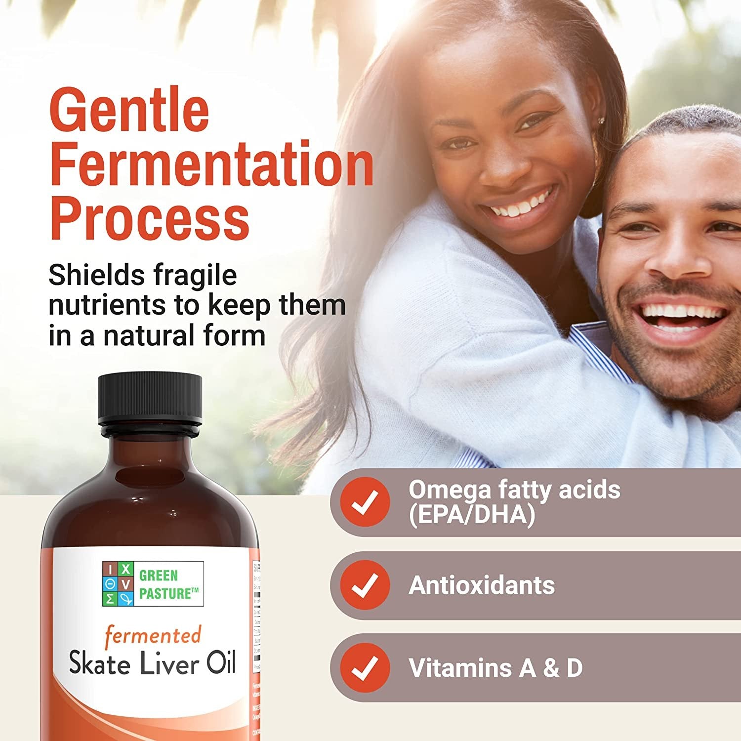 Green Pasture Fermented Skate Liver Oil - Orange - 6.1 FL Oz