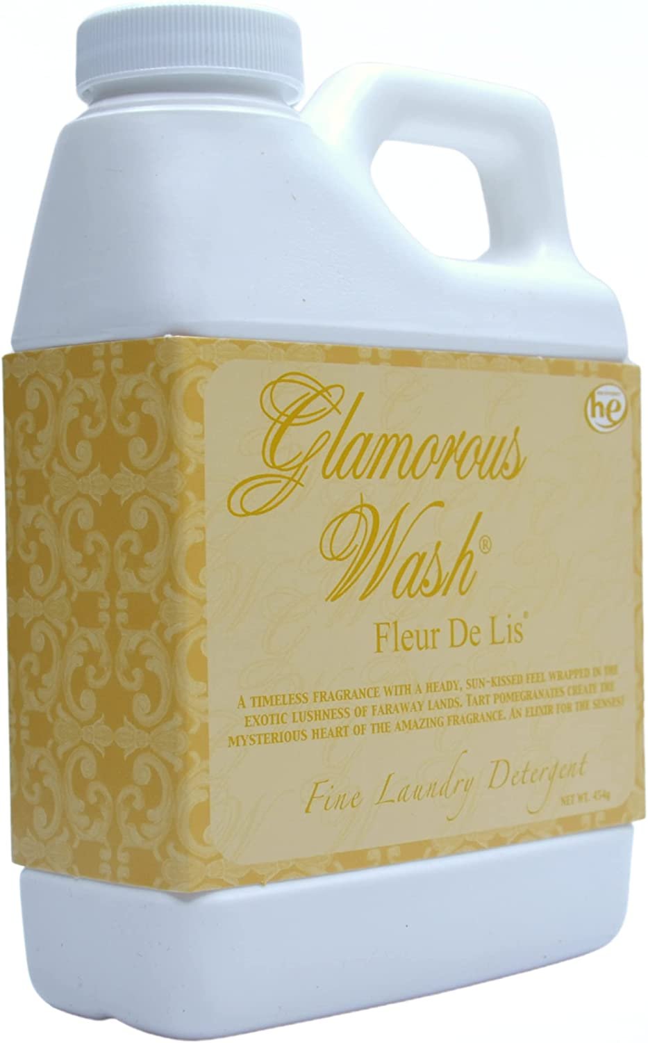 Tyler Candle Company Glamorous Wash Fleur De Lis Fine Laundry Detergent - Liquid Detergent Designed for Clothing - Hand and Machine Washable - 16 Fl Oz / 454 Gram Container