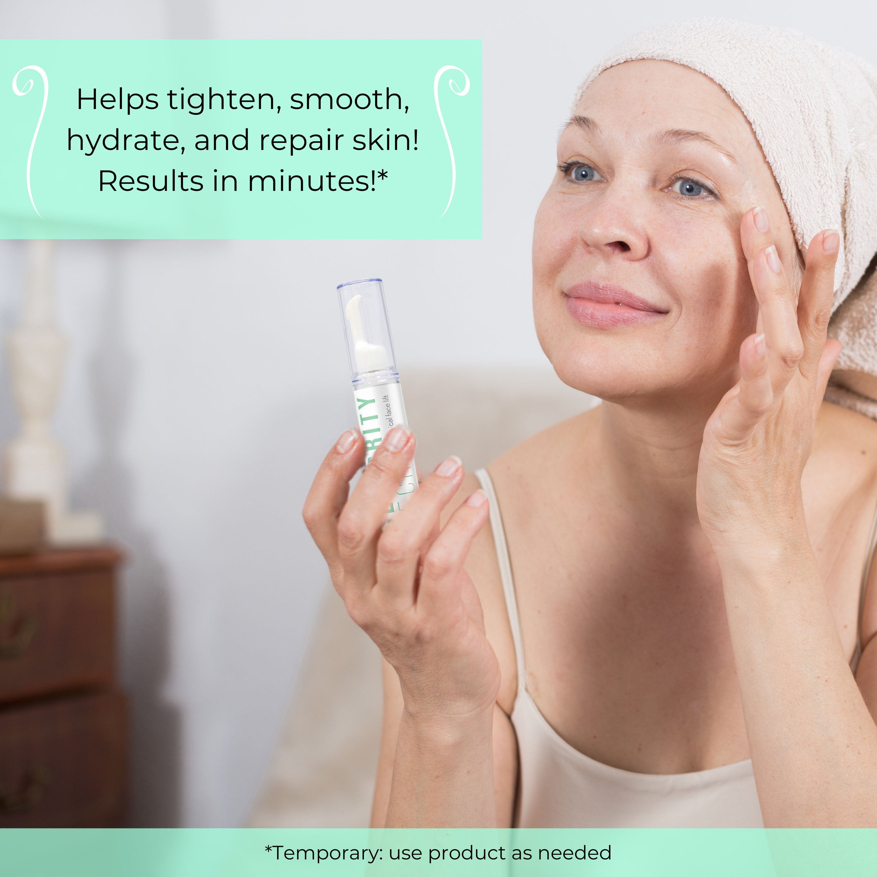 Worldwide Nutrition Celebrity Secret Instant Face Lift - Temporary Wrinkle Remover, Skin Tightener, Wrinkle Filler, Line Eraser - Hydrating Anti Aging Face Cream for Younger, Glowing Complexion -10 ml