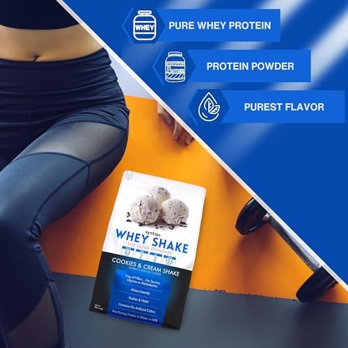 Syntrax Whey Shake The Gold Standard, 5lbs - Cookies & Cream Shake - Muscle Support - Pack of 1 with Keychain
