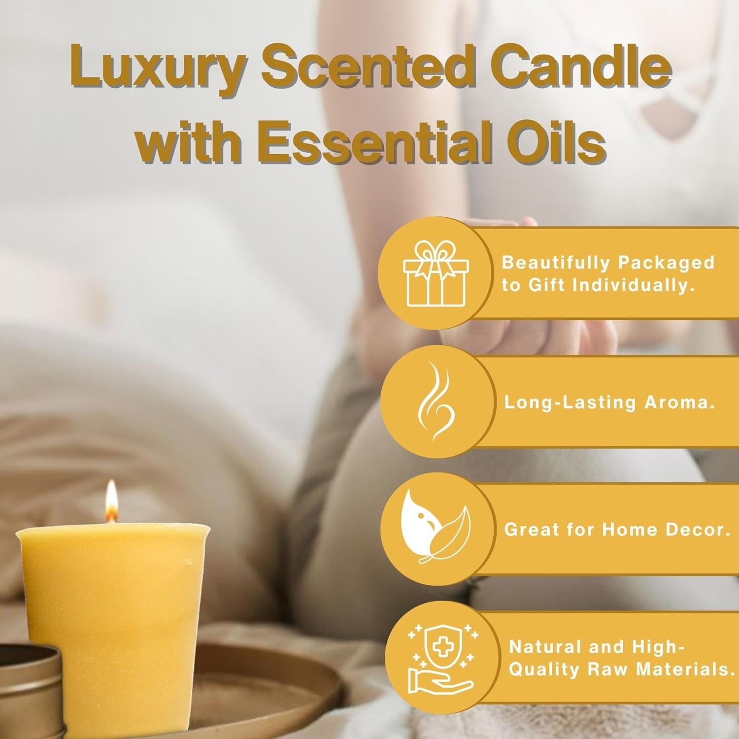 Tyler Candle Company Icon Votive Wax Scented Candles - 16 Counts of 2 oz - Burn Time up to 15hrs