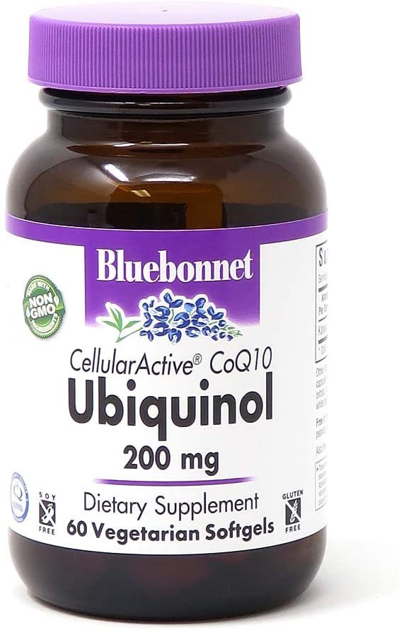Bluebonnet Nutrition Cellular Active CoQ10 - Ubiquinol 200mg - Antioxidant Support - 60 Vegetarian Softgels