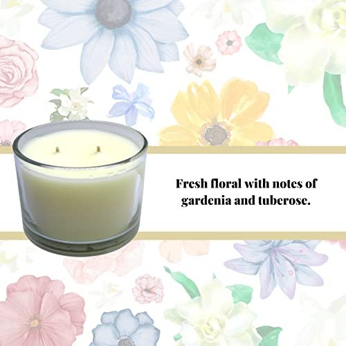 Tyler Candle Company French Market Stature Candle - Luxury Home Fragrance French Market Scented Candle - Stature Model Home Decor in Clear Glass Candle Holder - 16 Oz, 2 Wick Candle w Bonus Key Chain