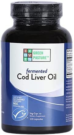 BLUE ICE Fermented Cod Liver Oil -Non-Gelatin 120 Capsules