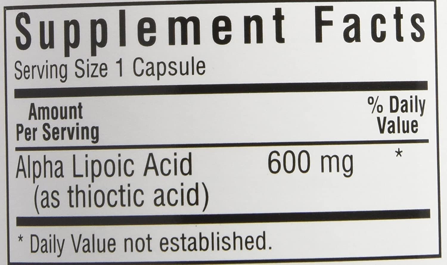 BlueBonnet Alpha Lipoic Acid Vegetarian Capsules, 600 mg, 60 Count