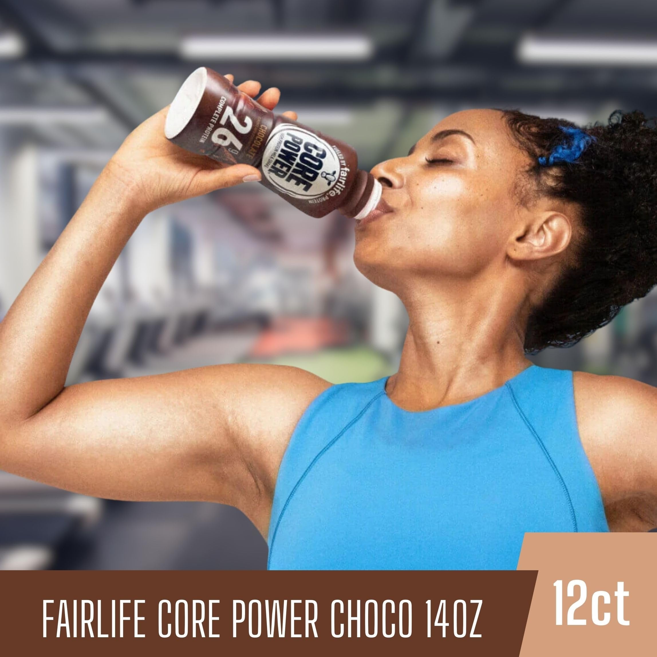Fairlife Core Power 26g Complete Protein Chocolate Milk Shake Drink for Workout Recovery - Kosher - 14 oz (12 Pack) with Keychain