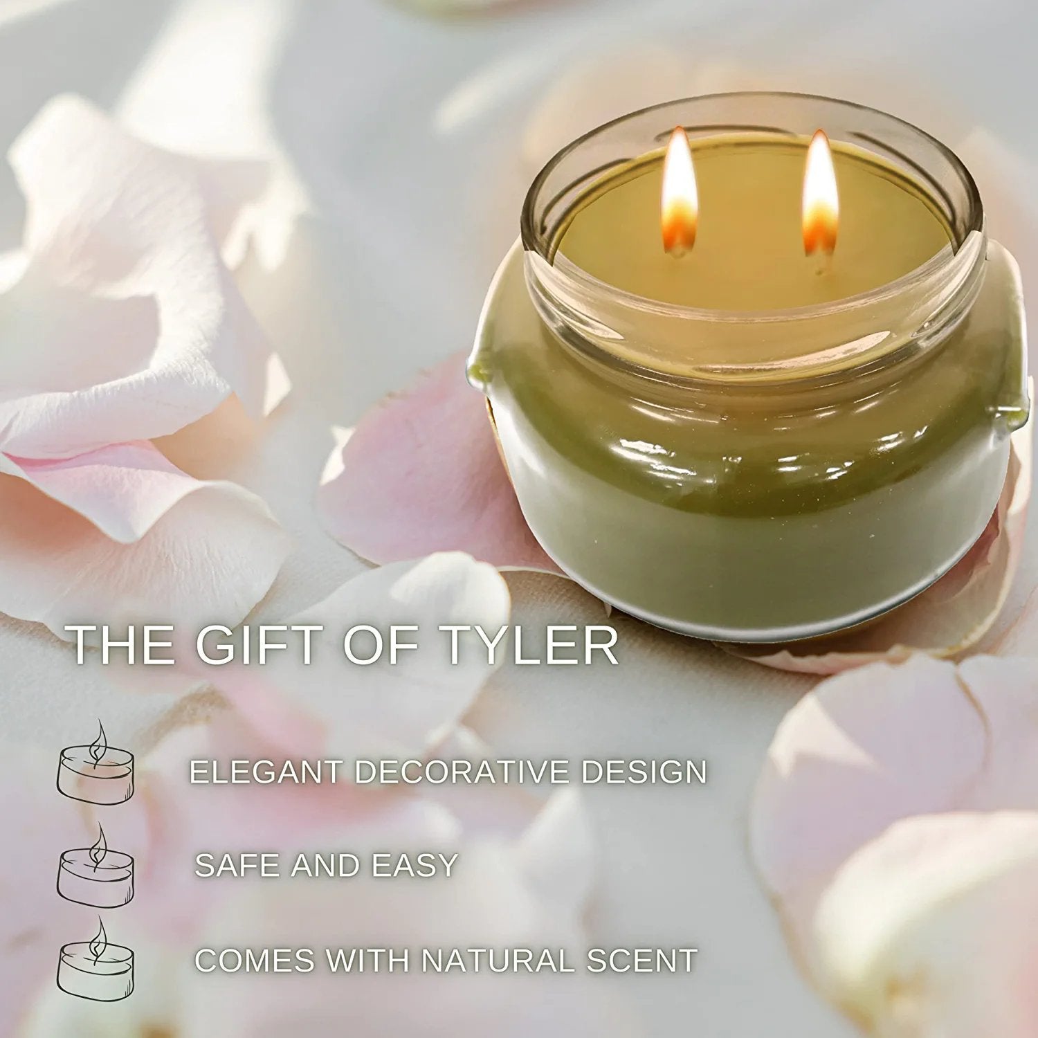 Tyler Candle Company, Seasons Greetings Jar Candle, Scented Candles Gifts for Women, Aromatherapy Candle, Luxury Candles w Essential Oils, Large Candle 11oz w Bonus Keychain