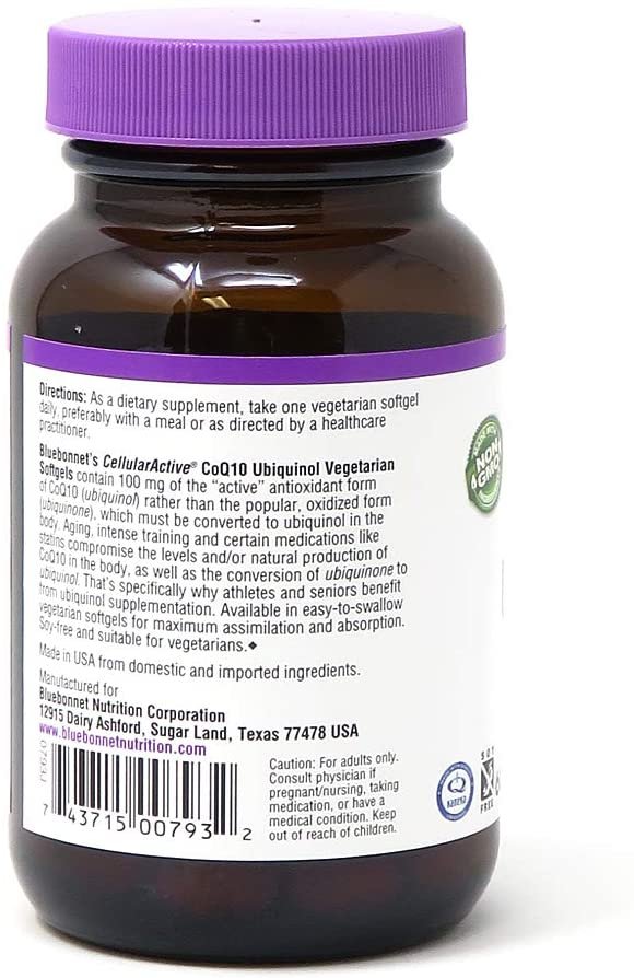 Bluebonnet Ubiquinol 100mg Softgel 60ct