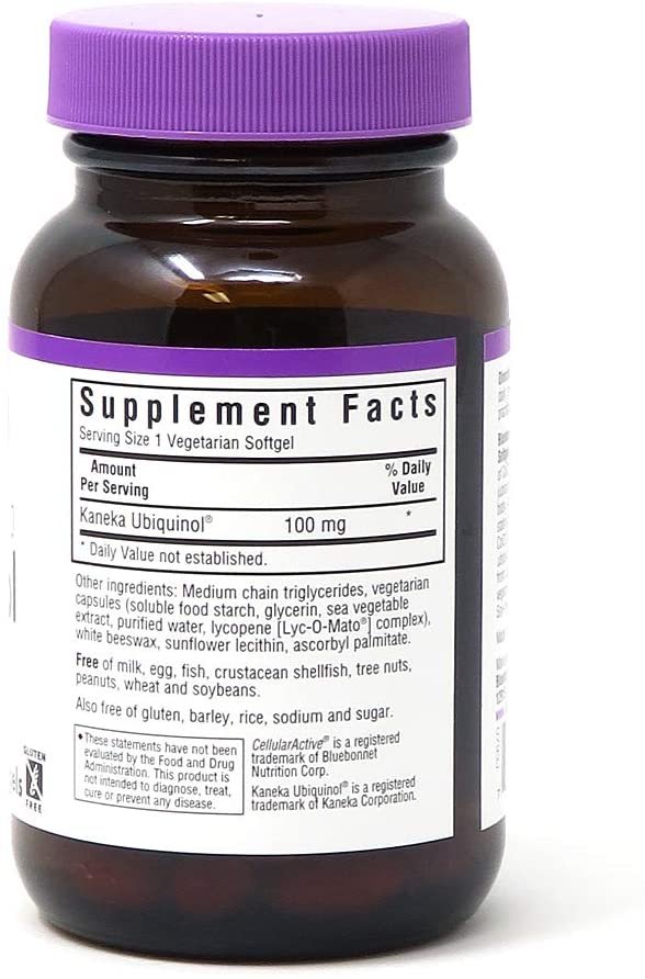 Bluebonnet Ubiquinol 100mg Softgel 60ct