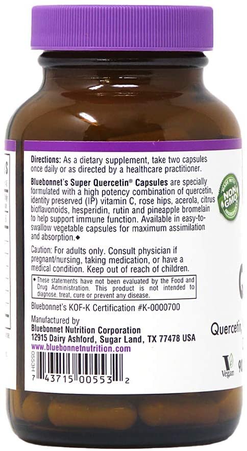 Bluebonnet Super Quercetin Veg Cap 90ct