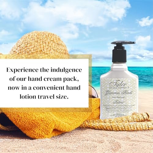 Tyler Kathina Hand Lotion - Scented & Small Hand Cream For Dry Hands w/Moisture-Boosting Skin- 8 Oz Travel Size Luxury Hand Moisturizer & Multi-Purpose Key Chain
