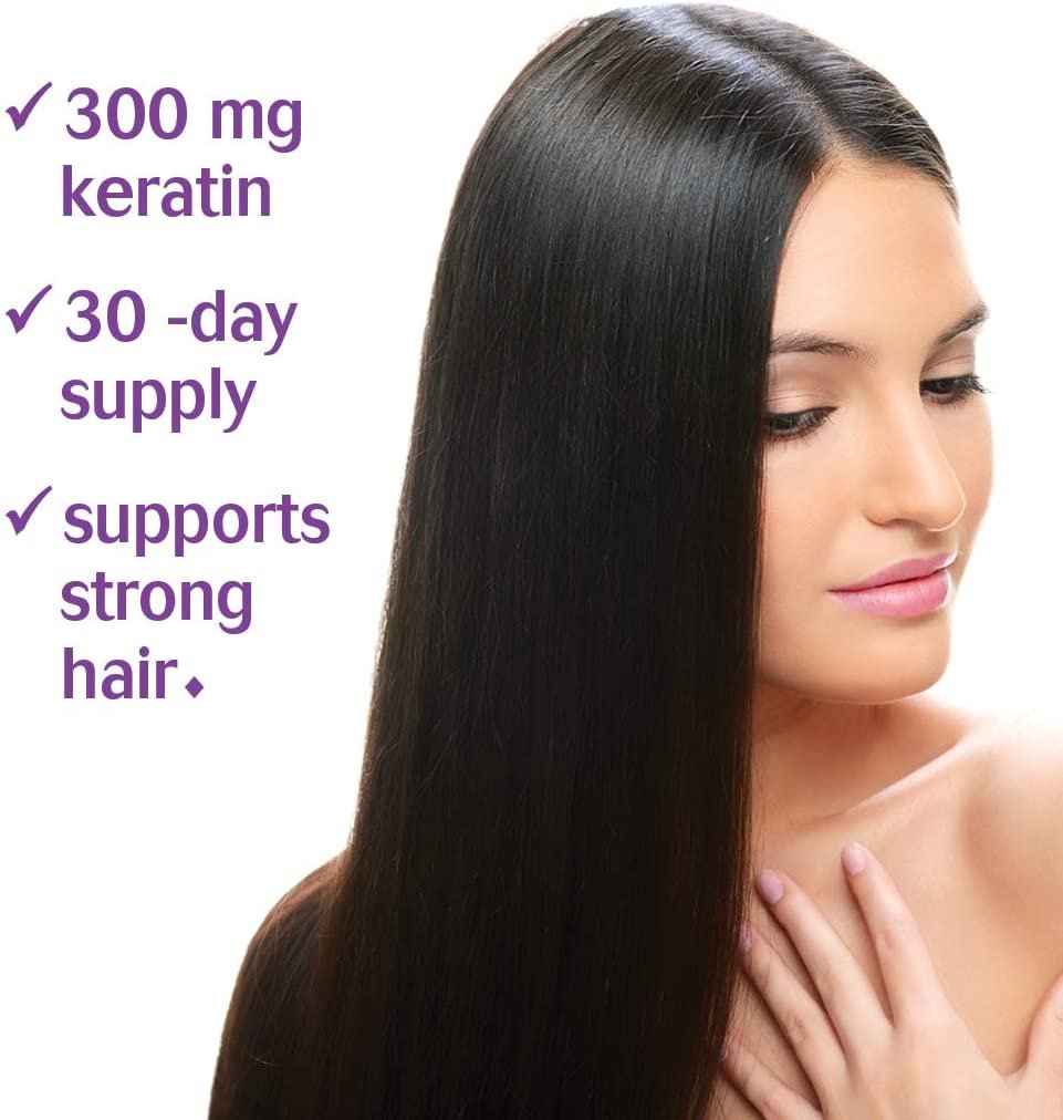 Bluebonnet Nutrition Beautiful Ally Keratin Care, Beauty Nutrient, Best for Hair, Strengthen and Revitalize Hair*, Non GMO, Gluten Free, Soy Free, Milk Free, 30 Vegetable Capsules, 30 Servings