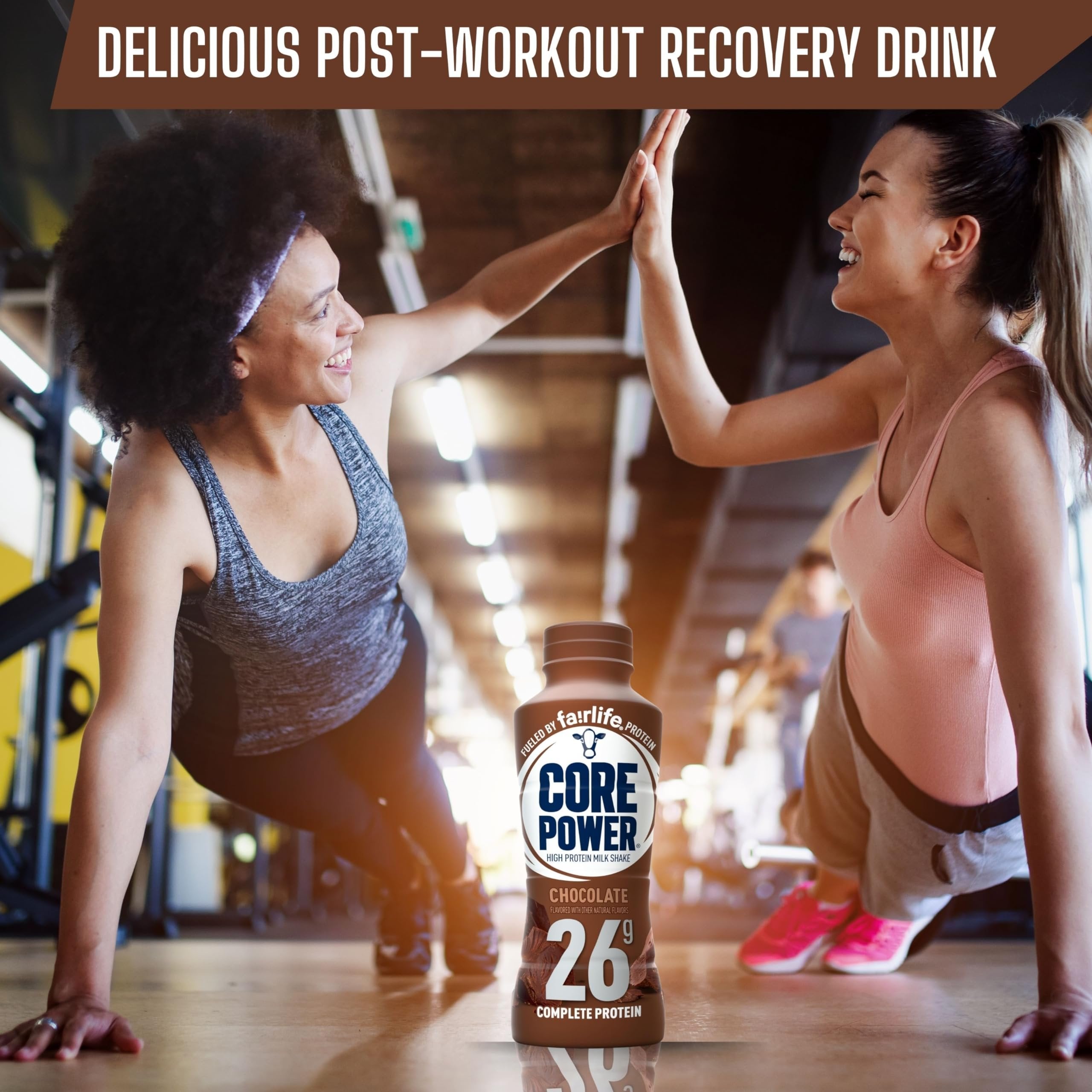 Fairlife Core Power 26g Complete Protein Chocolate Milk Shake Drink for Workout Recovery - Kosher - 14 oz (12 Pack) with Keychain
