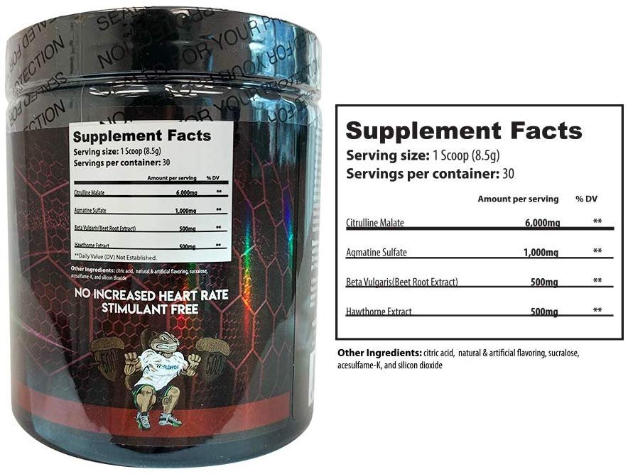 Worldwide Nutrition Nitric Oxide Supplement, 6g of Citrulline Per Scoop - 30 Servings