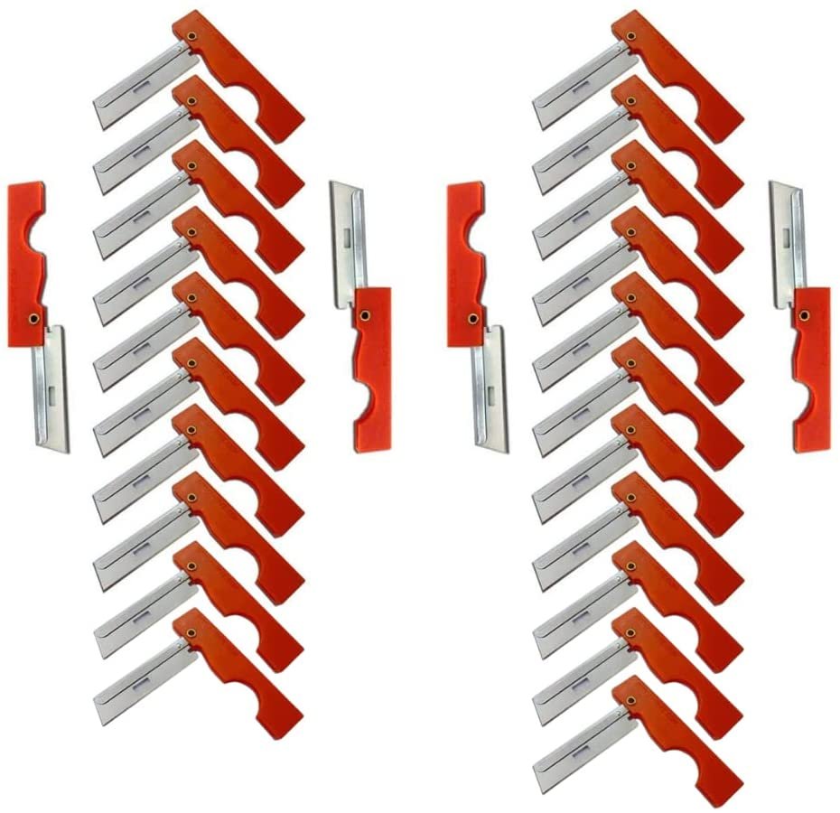 Derma-Safe Folding Utility Razor (25-Pack) for Survival and First Aid Kits