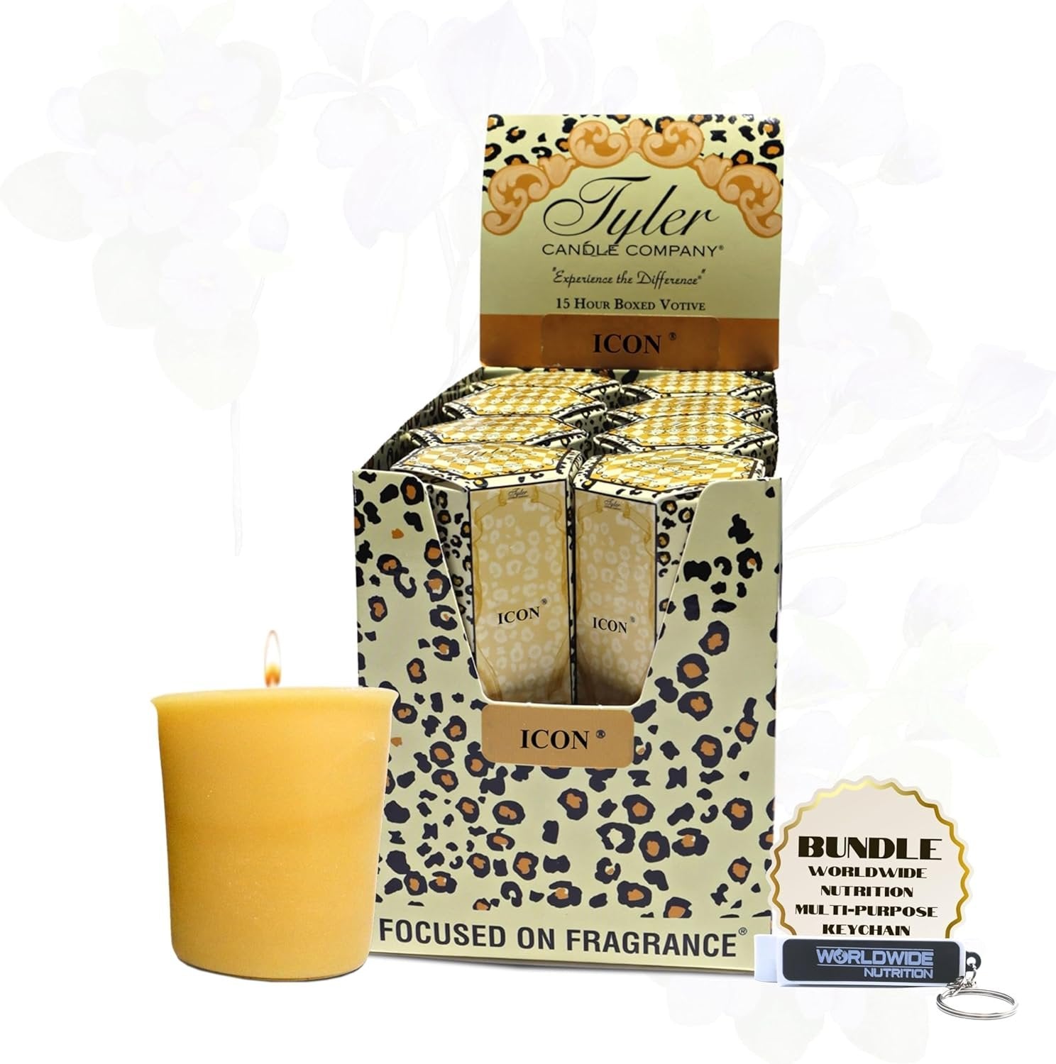Tyler Candle Company Icon Votive Wax Scented Candles - 16 Counts of 2 oz - Burn Time up to 15hrs