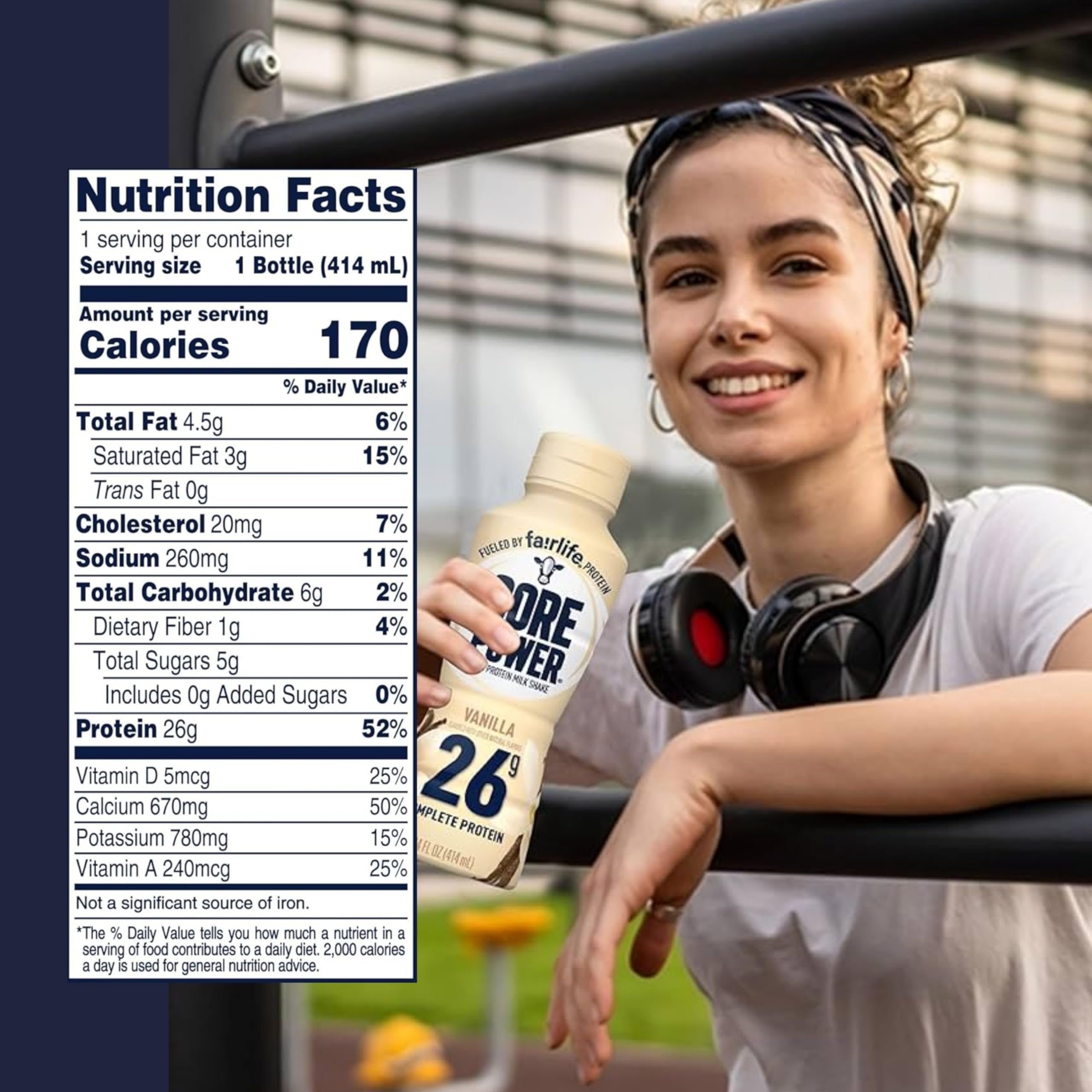 Fairlife Core Power 26g Complete Protein Vanilla Milk Shake Drink for Workout Recovery - Kosher - 14 oz (12 Pack) with Keychain