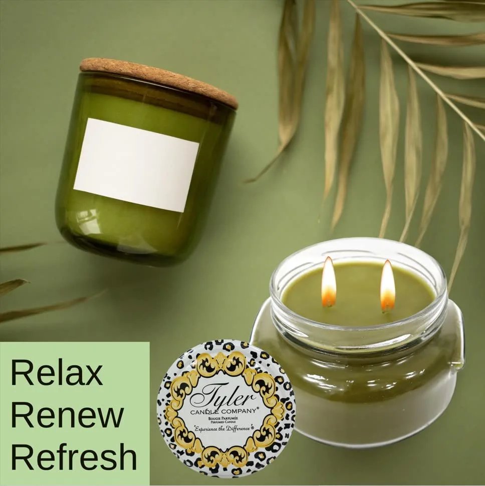 Tyler Candle Company, Seasons Greetings Jar Candle, Scented Candles Gifts for Women, Aromatherapy Candle, Luxury Candles w Essential Oils, Large Candle 11oz w Bonus Keychain