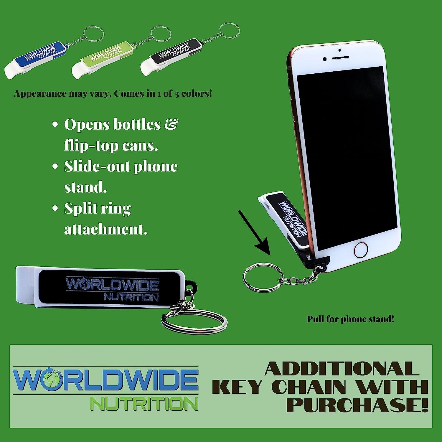 Derma-Safe Folding Utility Razor (10-Pack) for Survival and First Aid Kits - Mini Pocket Razor Blade, Folding Scalpel, (Green) with Bonus Multi-Purpose Worldwide Nutrition Key Chain