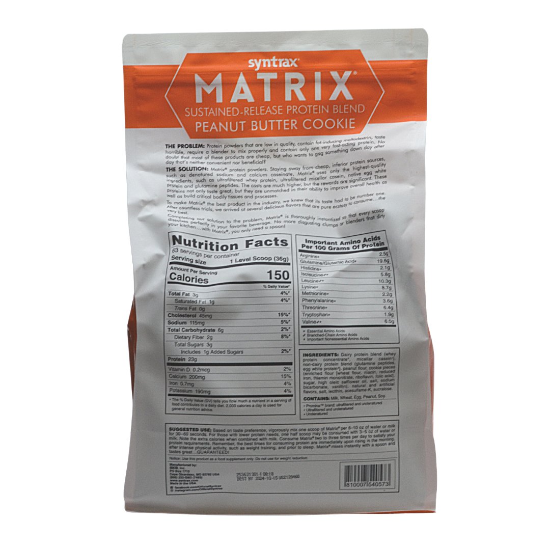 Syntrax Matrix Protein Powder 5.0 Peanut Butter Cookie 5lb