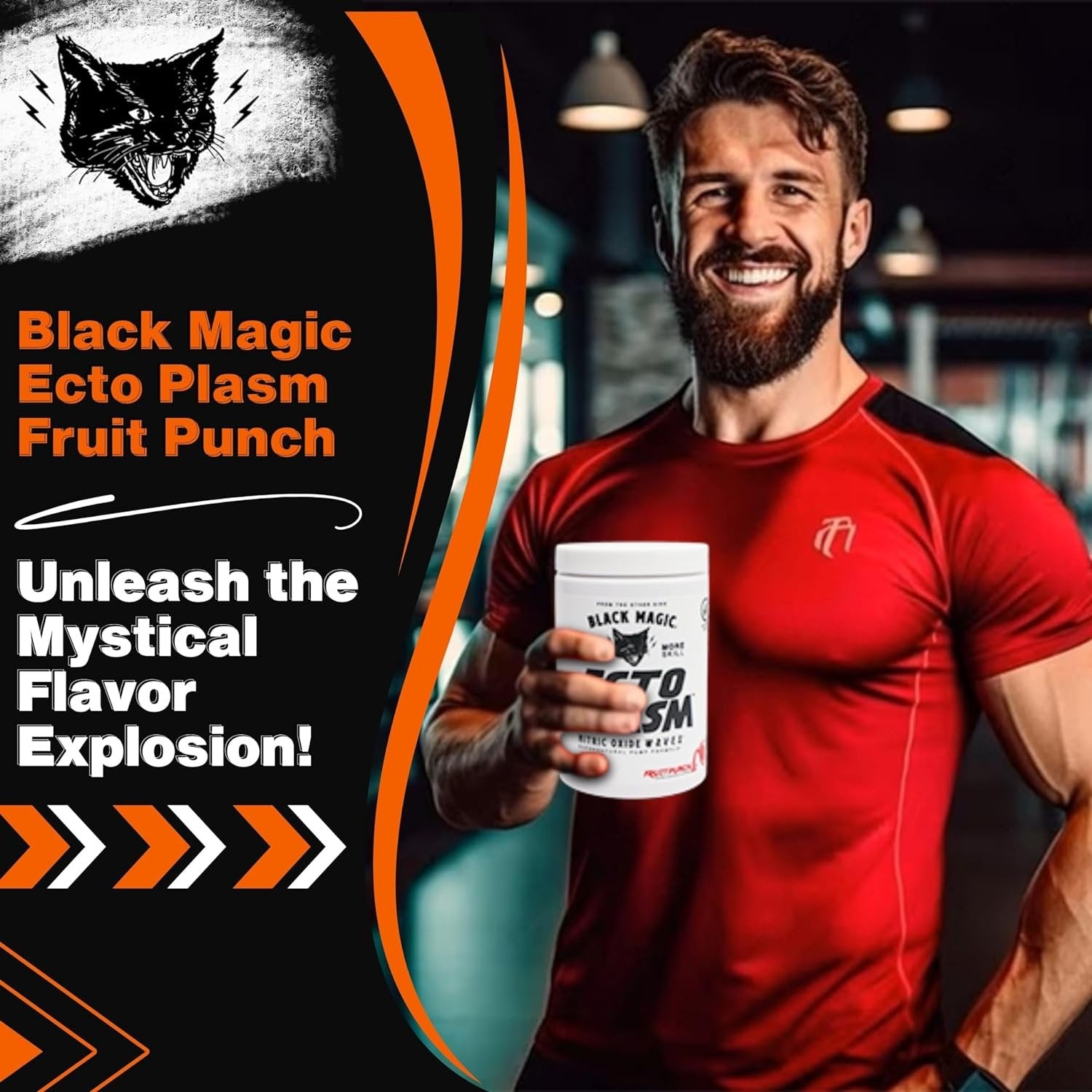 Black Magic Supply Ecto Plasm Nitric Oxide Waves -Supernatural Pump Formula - Non-Stim Pump Pre-Workout - 400g - with Multi-Purpose Key Chain