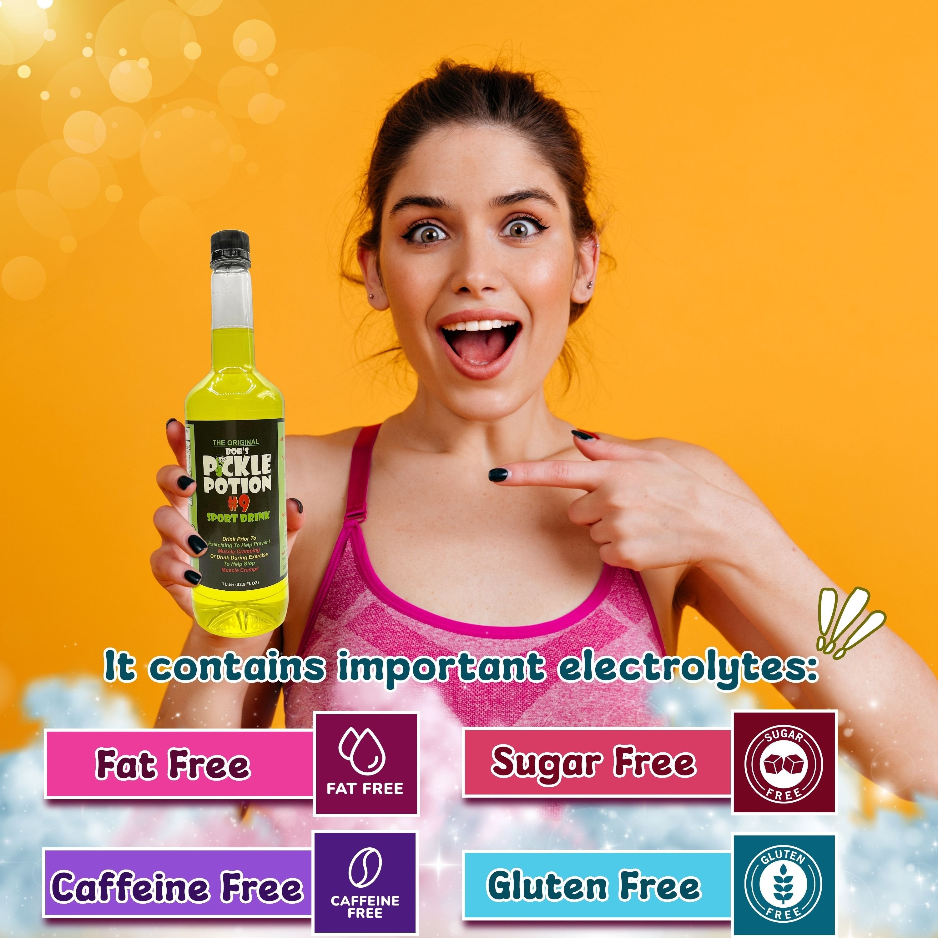 Bobs Pickle Potion - Pickle Juice for Leg Cramps , Freeze Pops, Drink Mixer - Gluten Free, Keto Friendly, Natural Electrolyte Drink - Made in USA - 1L - (Bottle, 1)