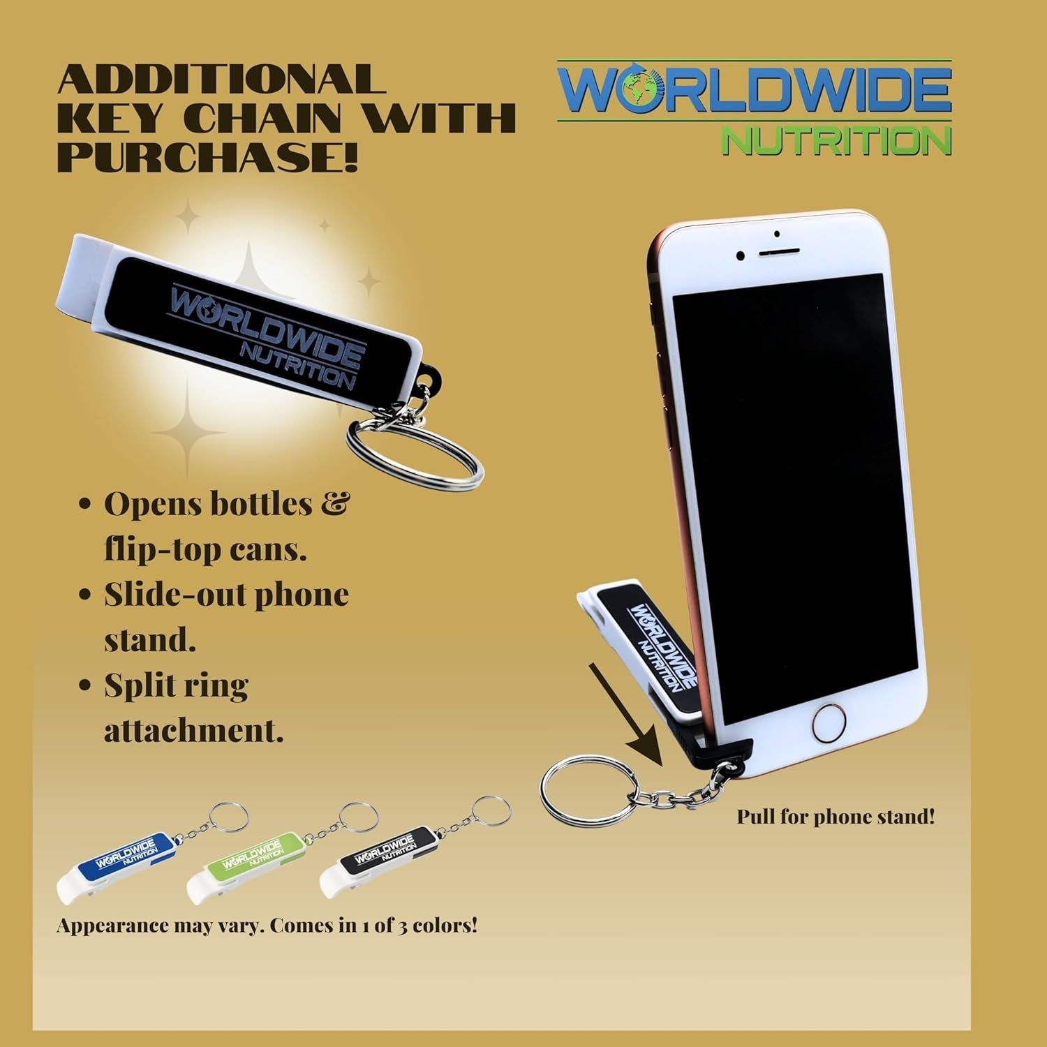 Worldwide Nutrition Bundle: Tyler Candle Company High Maintenance Glossy Black Stature Candle - Home Fragrance Scented Candle - 16 Oz, 2 Wick Candle Stature Model Home Decor and Keychain