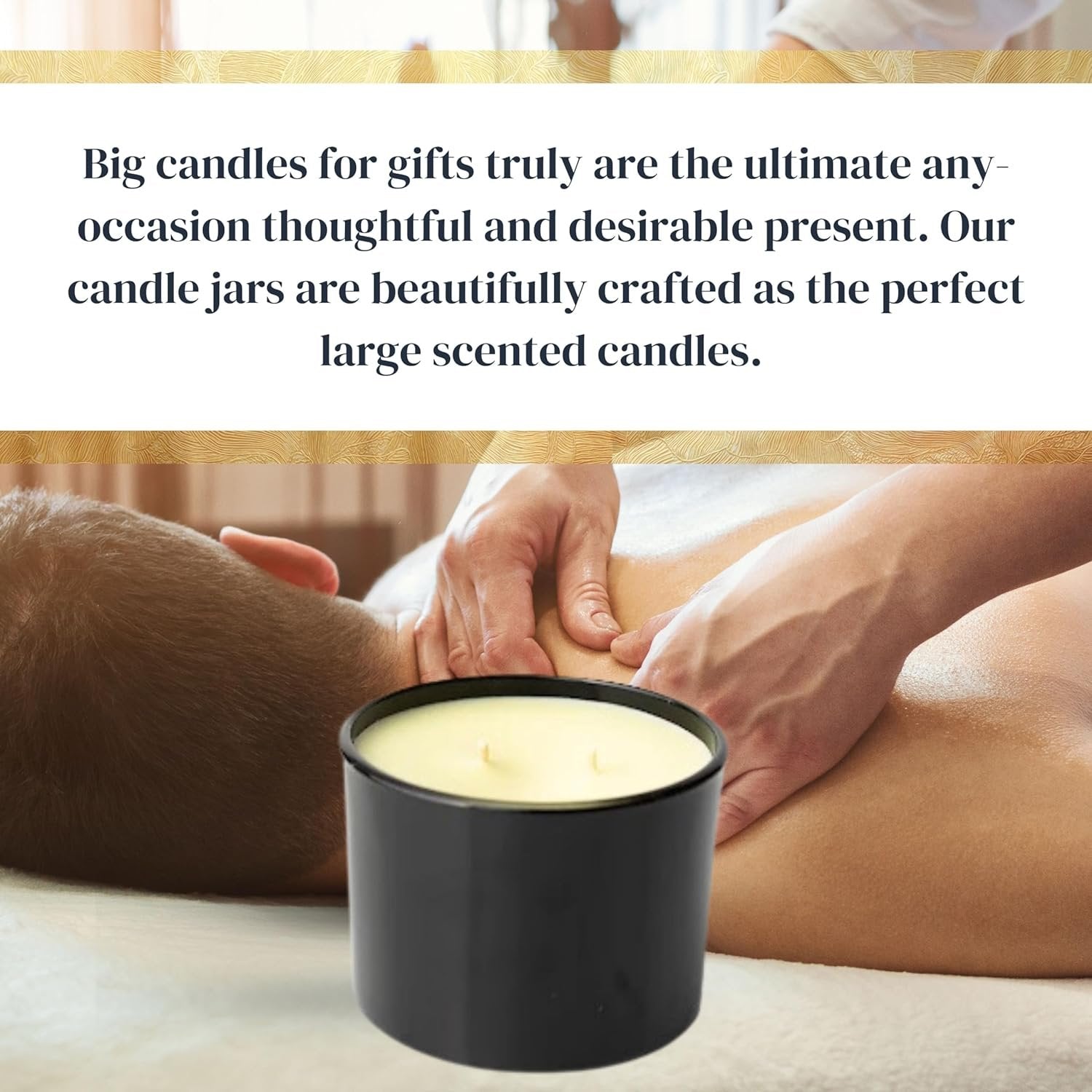 Worldwide Nutrition Bundle: Tyler Candle Company High Maintenance Glossy Black Stature Candle - Home Fragrance Scented Candle - 16 Oz, 2 Wick Candle Stature Model Home Decor and Keychain