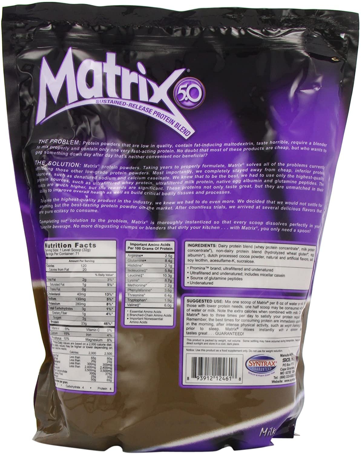 Syntrax Matrix 5, Milk Chocolate Powder, 5 Pounds
