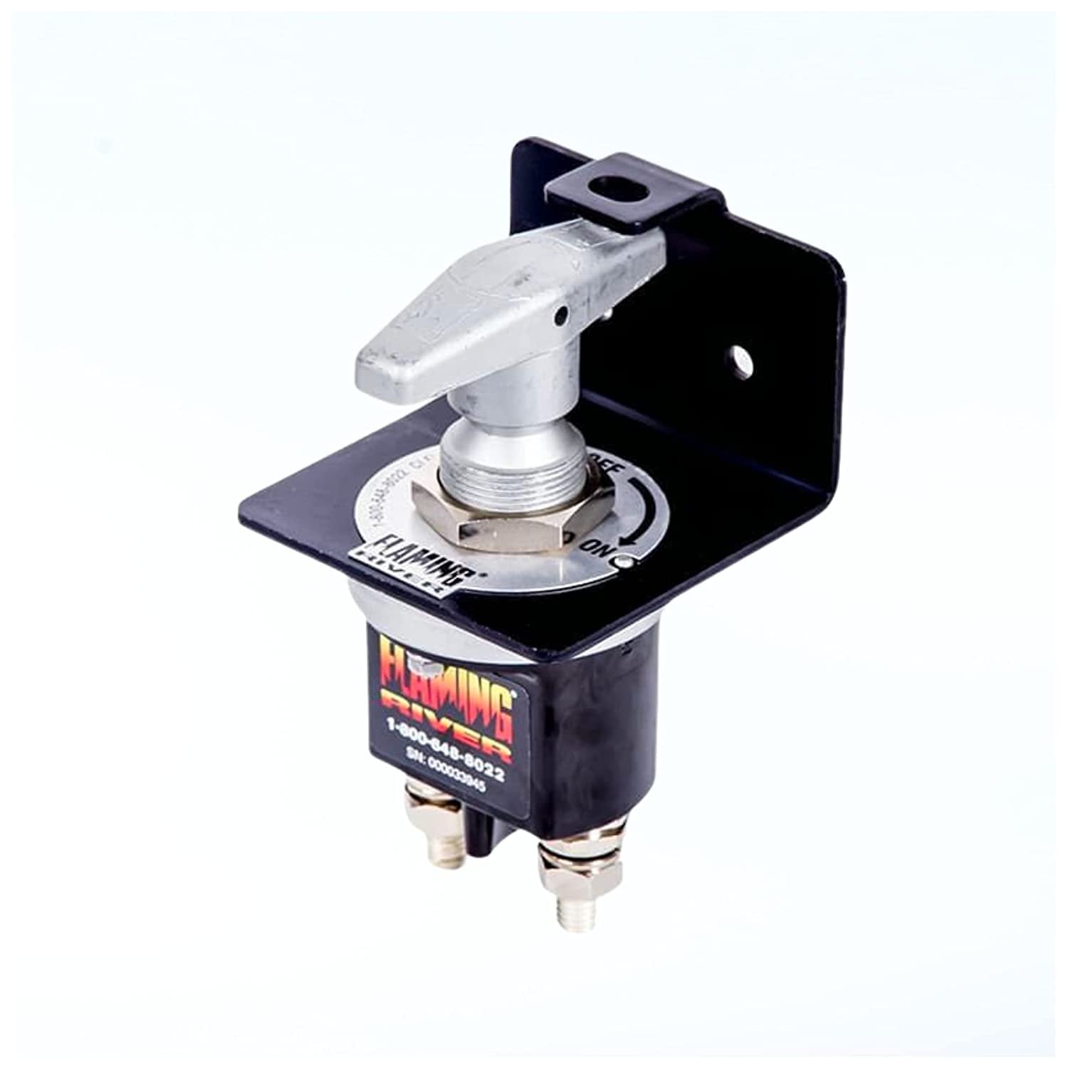 Flaming River Battery Disconnect Switch - Car Part FR1043 - American Made Heavy Duty HD AMP Switch with Terminal Covers and Lock-Out Bracket - for Large or Construction Vehicles with Bonus Key Chain