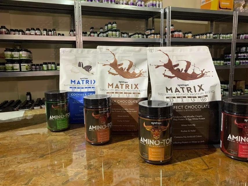 Syntrax Matrix - Sustained - Release Protein Blend Powder - Undenatured Micellar Casein, Whey Protein & Egg White Protein, Kosher & Halal - Perfect Chocolate - 5.0 lbs