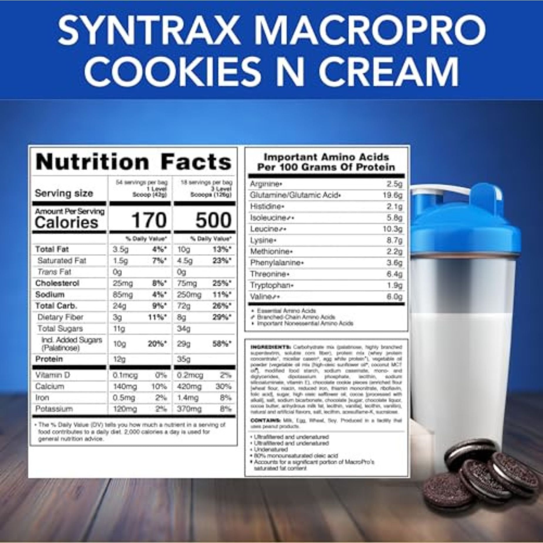 Syntrax MacroPro Undenatured Whey Protein Powder Blend - Pack of 1, 5 lbs