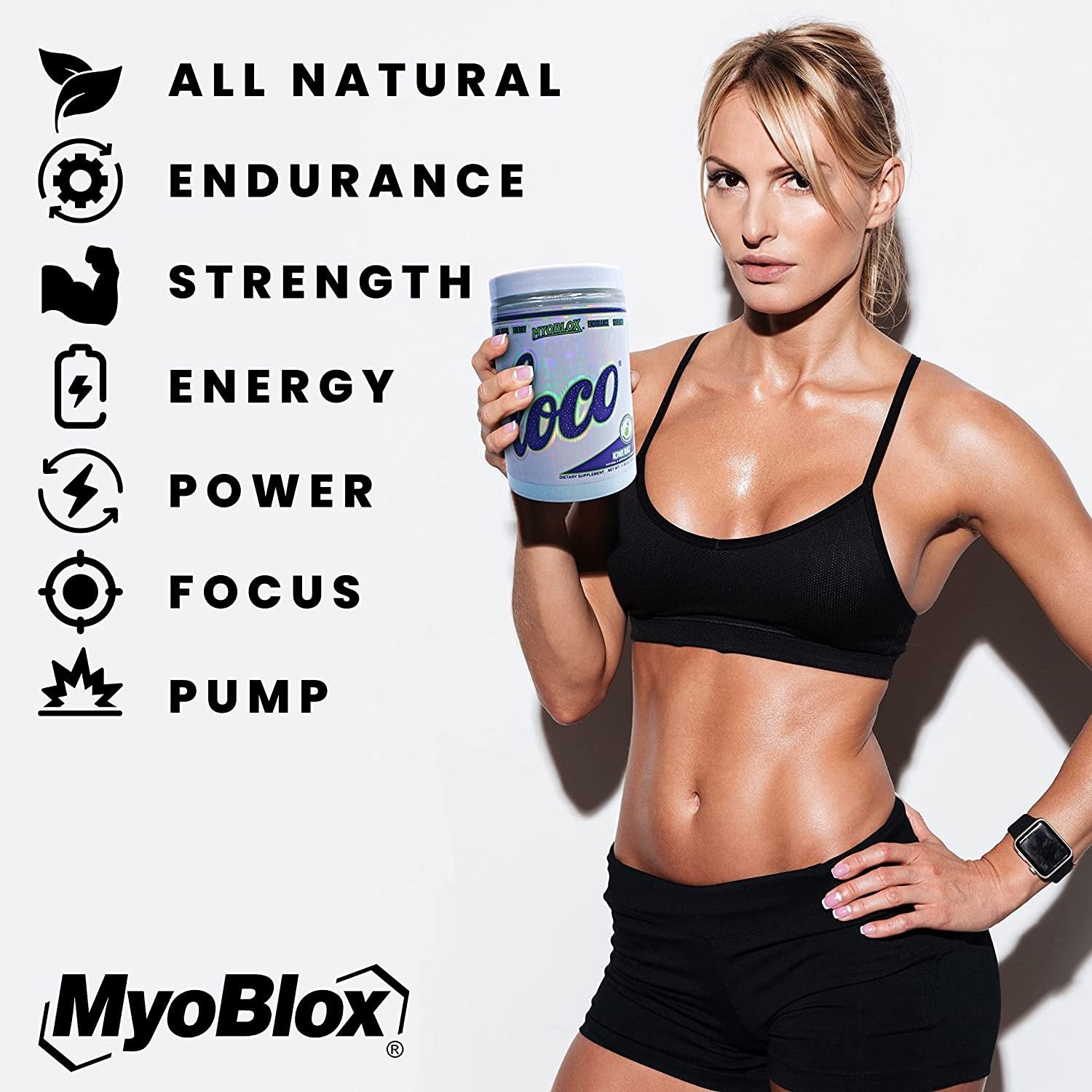 MyoBlox Loco Kiwi Raz Pre Workout - Preworkout for Men & Women | Workout Energy Drink for Energy, Focus, & Intensity | 40 Servings of Sports Nutrition w Worldwide Nutrition Multi Purpose Key Chain