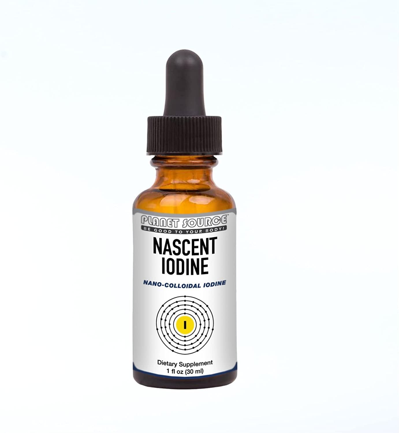 Planet Source Nascent Iodine Dietary Supplement - 1 Fl Oz Liquid Iodine Drops - Thyroid Support, Increased Energy, Immune Support, and Mental Clarity Support with Superior Absorption