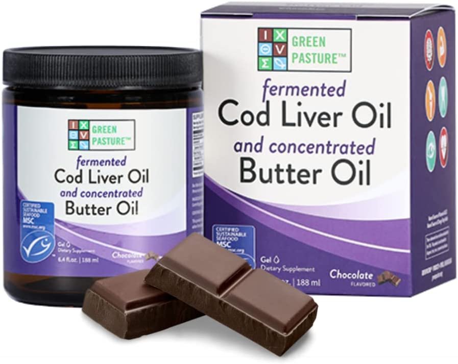 Green Pasture Fermented Cod Liver Oil and Concentrated Butter Oil - Chocolate