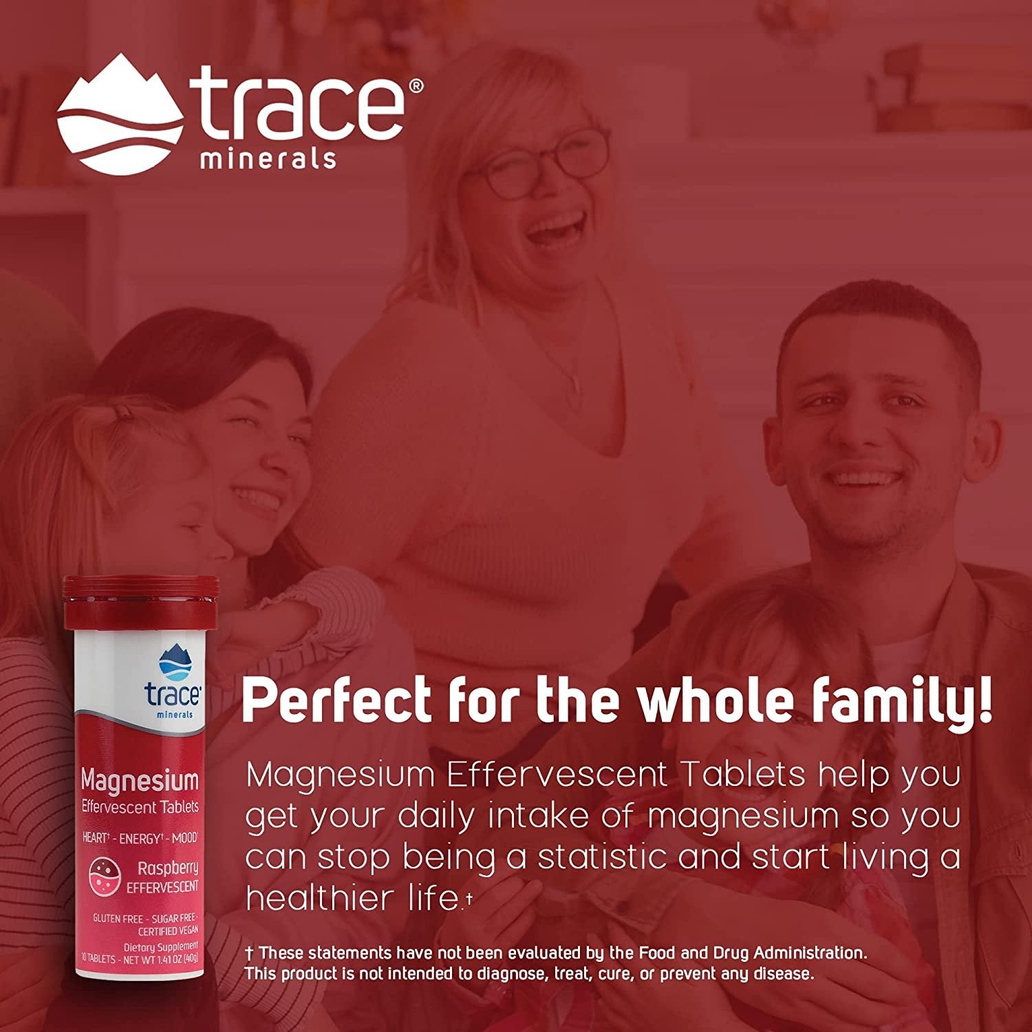 Trace Minerals | Magnesium Effervescent Drink Tablets | Promotes Heart Health, Mood, pH Balance and Energy | Raspberry Flavor | 150mg per serving, 80 Tablets