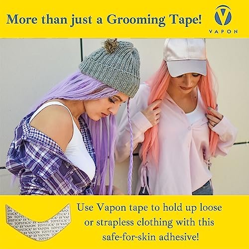 Vapon Topstick Custom Cut Front "B Curve" (100 Double-Sided Strips) Clear Hairpiece Tape 3" with Bonus Worldwide Nutrition Multi-Purpose Key Chain