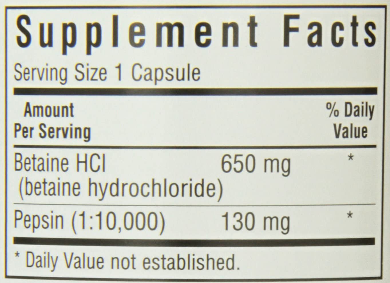 BlueBonnet Betaine HCI Plus Pepsin Vegetarian Capsules, 90 Count