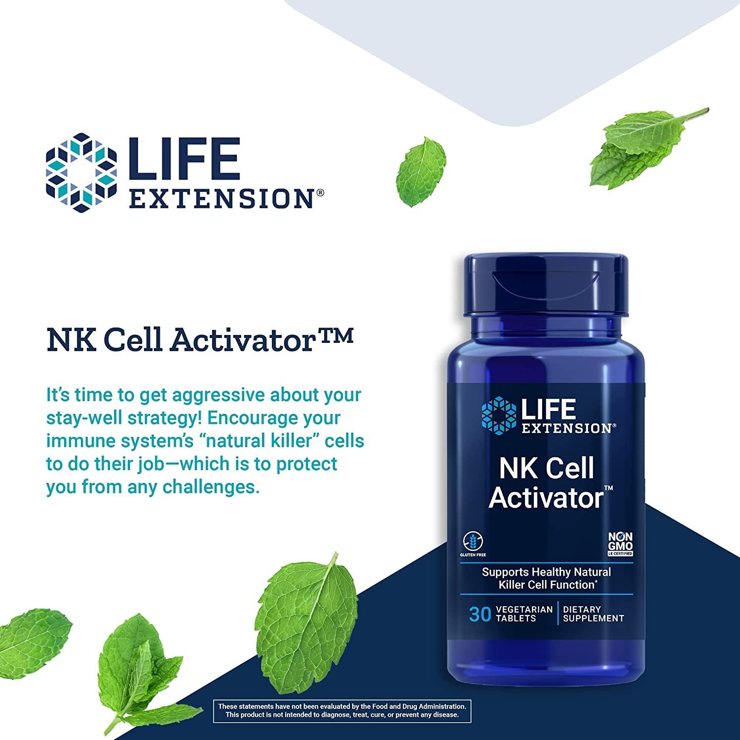 Life Extension NK Cell Activator – Enzymatically Modified Rice Bran Extract Supplement Pills for Immune System Health Support and Protection – Non-GMO, Vegetarian – 30 Tablets